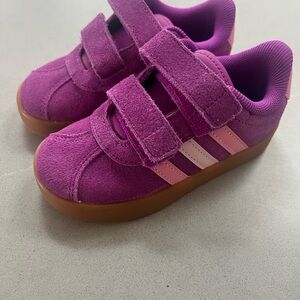 Adidas Kids' Purple and Pink Velcro Sneakers